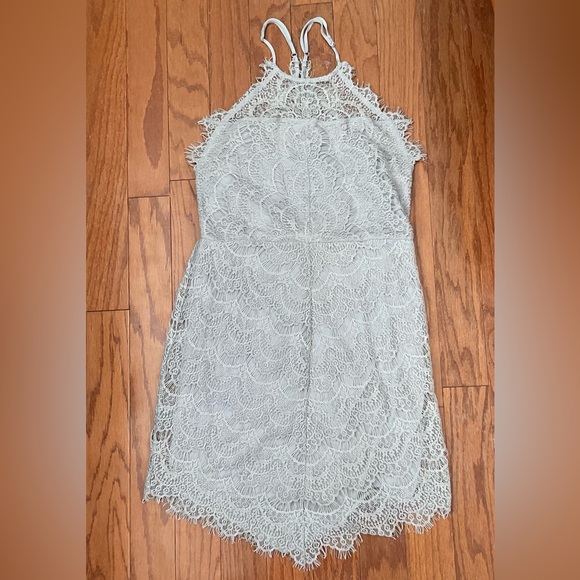 Free People Intimately Racerback Dusk Lace Mini Dress Size Large - Picture 5 of 15